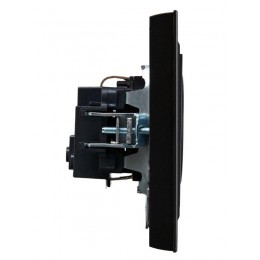 Розетка СП BRITE РСР14-1-0-БрЧ 16А в сборе с заземл. защ. шторки черн. IEK BR-R14-16-K02-F