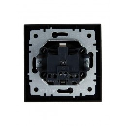 Розетка СП BRITE РСР14-1-0-БрЧ 16А в сборе с заземл. защ. шторки черн. IEK BR-R14-16-K02-F