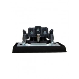 Розетка СП BRITE РСР14-1-0-БрЧ 16А в сборе с заземл. защ. шторки черн. IEK BR-R14-16-K02-F