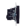 Розетка BRITE РС14-1-0-БрЧ 16А с заземл. защ. шторки механизм черн. IEK BR-R14-16-K02