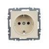 Розетка BRITE РС14-1-0-БрКр 16А с заземл. защ. шторки механизм беж. IEK BR-R14-16-K10