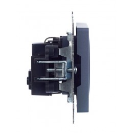 Розетка 1-м СП BRITE РС14-1-0-БрМ 16А с заземл. защ. шторки механизм маренго IEK BR-R14-16-K35