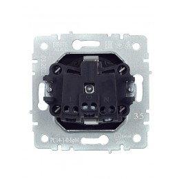 Розетка 1-м СП BRITE РС14-1-0-БрМ 16А с заземл. защ. шторки механизм маренго IEK BR-R14-16-K35