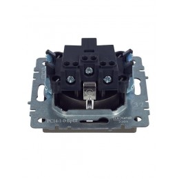 Розетка BRITE РС14-1-0-БрШ 16А с заземл. защ. шторки механизм шампань IEK BR-R14-16-K37