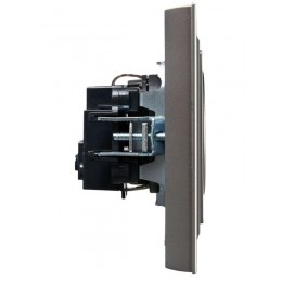 Розетка СП BRITE РСР14-1-0-БрС 16А в сборе с заземл. защ. шторки сталь IEK BR-R14-16-K46-F