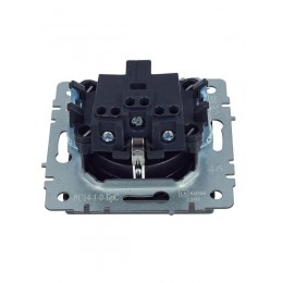 Розетка 1-м СП BRITE РС14-1-0-БрС 16А с заземл. защ. шторки механизм сталь IEK BR-R14-16-K46