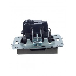 Розетка 1-м СП BRITE РС14-1-0-БрС 16А с заземл. защ. шторки механизм сталь IEK BR-R14-16-K46