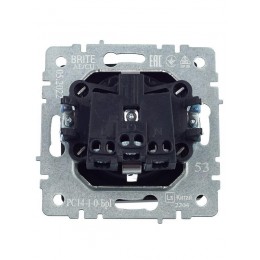 Розетка 1-м СП BRITE РС14-1-0-БрГ 16А с заземл. защ. шторки механизм графит IEK BR-R14-16-K53