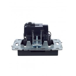 Розетка 1-м СП BRITE РС14-1-0-БрГ 16А с заземл. защ. шторки механизм графит IEK BR-R14-16-K53