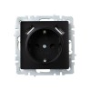 Розетка BRITE РЮш10-1-БрЧ 16А с USB A+A 2.1А с заземл. защ. шторки механизм черн. IEK BR-R14-16-U21-D21-K02