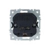 Розетка BRITE РЮш10-1-БрКр 16А с USB A+A 2.1А с заземл. защ. шторки механизм беж. IEK BR-R14-16-U21-D21-K10