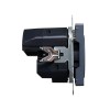 Розетка BRITE РЮш10-1-БрМ 16А с USB A+A 2.1А с заземл. защ. шторки механизм маренго IEK BR-R14-16-U21-D21-K35
