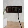 Розетка BRITE РЮш10-1-БрТБ 16А с USB A+A 2.1А с заземл. защ. шторки темн. механизм бронза IEK BR-R14-16-U21-D21-K45