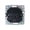 Розетка BRITE РЮш10-1-БрС 16А с USB A+A 2.1А с заземл. защ. шторки механизм сталь IEK BR-R14-16-U21-D21-K46