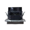 Розетка BRITE РЮш10-1-БрС 16А с USB A+A 2.1А с заземл. защ. шторки механизм сталь IEK BR-R14-16-U21-D21-K46