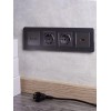 Розетка BRITE РЮш10-1-БрС 16А с USB A+A 2.1А с заземл. защ. шторки механизм сталь IEK BR-R14-16-U21-D21-K46