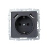 Розетка BRITE РЮш10-1-БрГ 16А с USB A+A 2.1А с заземл. защ. шторки механизм графит IEK BR-R14-16-U21-D21-K53