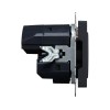 Розетка BRITE РЮш10-1-БрГ 16А с USB A+A 2.1А с заземл. защ. шторки механизм графит IEK BR-R14-16-U21-D21-K53