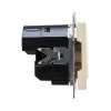 Розетка BRITE РЮш10-2-БрКр 16А с USB A+A 3.1А с заземл. защ. шторки механизм беж. IEK BR-R14-16-U21-D31-K10