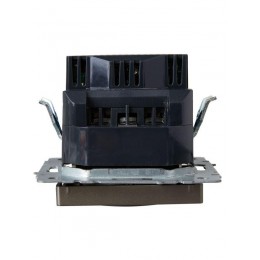 Розетка BRITE РЮш10-2-БрШ 16А с USB A+A 3.1А с заземл. защ. шторки механизм шампань IEK BR-R14-16-U21-D31-K37