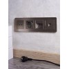 Розетка BRITE РЮш10-2-БрШ 16А с USB A+A 3.1А с заземл. защ. шторки механизм шампань IEK BR-R14-16-U21-D31-K37