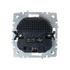Розетка BRITE РЮш11-1-БрЧ 16А с USB A+C 18Вт с заземл. защ. шторки механизм черн. IEK BR-R14-16-U22-018-K02