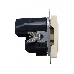 Розетка BRITE РЮш11-1-БрКр 16А с USB A+C 18Вт с заземл. защ. шторки механизм беж. IEK BR-R14-16-U22-018-K10