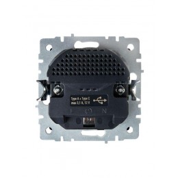 Розетка BRITE РЮш11-1-БрШ 16А с USB A+C 18Вт с заземл. защ. шторки механизм шампань IEK BR-R14-16-U22-018-K37