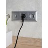 Розетка BRITE РЮш11-1-БрА 16А с USB A+C 18Вт с заземл. защ. шторки механизм алюм. IEK BR-R14-16-U22-018-K47