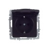 Розетка BRITE РСбш10-3-44-БрЧ 16А IP44 с заземл. защ. шторки с крышкой механизм черн. IEK BR-R16-16-44-K02
