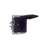 Розетка BRITE РСбш10-3-44-БрЧ 16А IP44 с заземл. защ. шторки с крышкой механизм черн. IEK BR-R16-16-44-K02