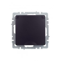 Розетка BRITE РСбш10-3-44-БрЧ 16А IP44 с заземл. защ. шторки с крышкой механизм черн. IEK BR-R16-16-44-K02