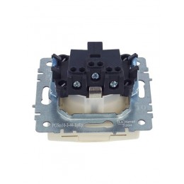 Розетка BRITE РСбш10-3-44-БрКр 16А IP44 с заземл. защ. шторки с крышкой механизм беж. IEK BR-R16-16-44-K10