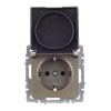 Розетка BRITE РСбш10-3-44-БрШ 16А IP44 с заземл. защ. шторки с крышкой механизм шампань IEK BR-R16-16-44-K37