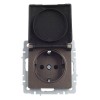 Розетка BRITE РСбш10-3-44-БрТБ 16А IP44 с заземл. защ. шторки с крышкой механизм бронза IEK BR-R16-16-44-K45