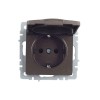 Розетка BRITE РСбш10-3-44-БрТБ 16А IP44 с заземл. защ. шторки с крышкой механизм бронза IEK BR-R16-16-44-K45
