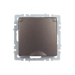 Розетка BRITE РСбш10-3-44-БрТБ 16А IP44 с заземл. защ. шторки с крышкой механизм бронза IEK BR-R16-16-44-K45