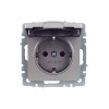 Розетка BRITE РСбш10-3-44-БрС 16А IP44 с заземл. защ. шторки с крышкой механизм сталь IEK BR-R16-16-44-K46