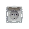 Розетка BRITE РСбш10-3-44-БрА 16А IP44 с заземл. защ. шторки с крышкой механизм алюм. IEK BR-R16-16-44-K47