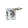 Розетка BRITE РСбш10-3-44-БрА 16А IP44 с заземл. защ. шторки с крышкой механизм алюм. IEK BR-R16-16-44-K47