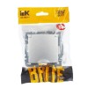 Розетка BRITE РСбш10-3-44-БрА 16А IP44 с заземл. защ. шторки с крышкой механизм алюм. IEK BR-R16-16-44-K47