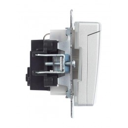 Розетка BRITE РСбш10-3-44-БрА 16А IP44 с заземл. защ. шторки с крышкой механизм алюм. IEK BR-R16-16-44-K47