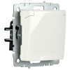 Розетка BRITE РСбш10-3-БрБ 16А IP20 с заземл. защ. шторки с крышкой механизм бел. IEK BR-R16-16-K01