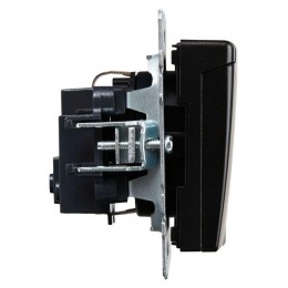 Розетка BRITE РСбш10-3-БрЧ 16А IP20 с заземл. защ. шторки с крышкой механизм черн. IEK BR-R16-16-K02