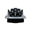 Розетка BRITE РСбш10-3-БрЧ 16А IP20 с заземл. защ. шторки с крышкой механизм черн. IEK BR-R16-16-K02