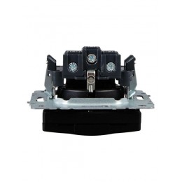 Розетка BRITE РСбш10-3-БрЧ 16А IP20 с заземл. защ. шторки с крышкой механизм черн. IEK BR-R16-16-K02