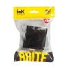 Розетка BRITE РСбш10-3-БрЧ 16А IP20 с заземл. защ. шторки с крышкой механизм черн. IEK BR-R16-16-K02