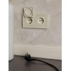 Розетка BRITE РСбш10-3-БрКр 16А IP20 с заземл. защ. шторки с крышкой механизм беж. IEK BR-R16-16-K10