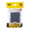 Розетка BRITE РСбш10-3-БрМ 16А IP20 с заземл. защ. шторки с крышкой механизм маренго IEK BR-R16-16-K35