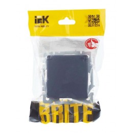 Розетка BRITE РСбш10-3-БрМ 16А IP20 с заземл. защ. шторки с крышкой механизм маренго IEK BR-R16-16-K35